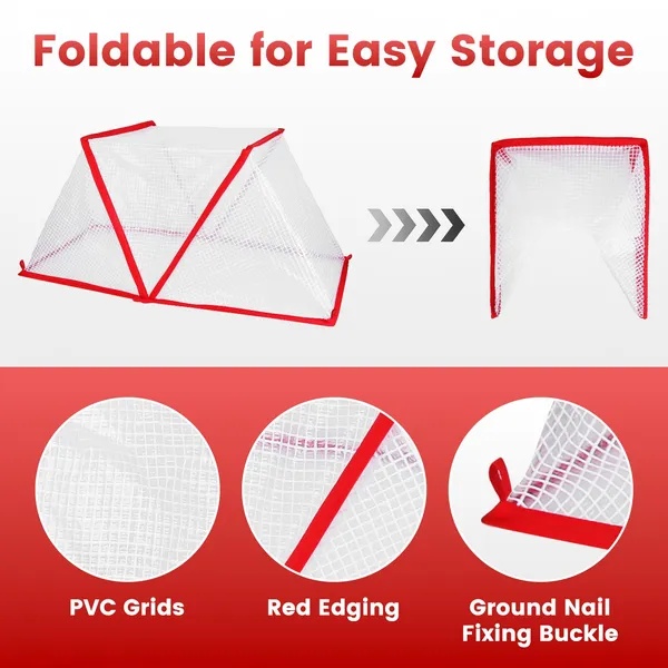 4Pack 31.50×12.99×13.39in Garden Row Accelerator Plants Covers Plant Net Cage Guard Greenhouse Covers Protect Seedling Fruit Vegetable Rows From Frost Animals - Imagen 4