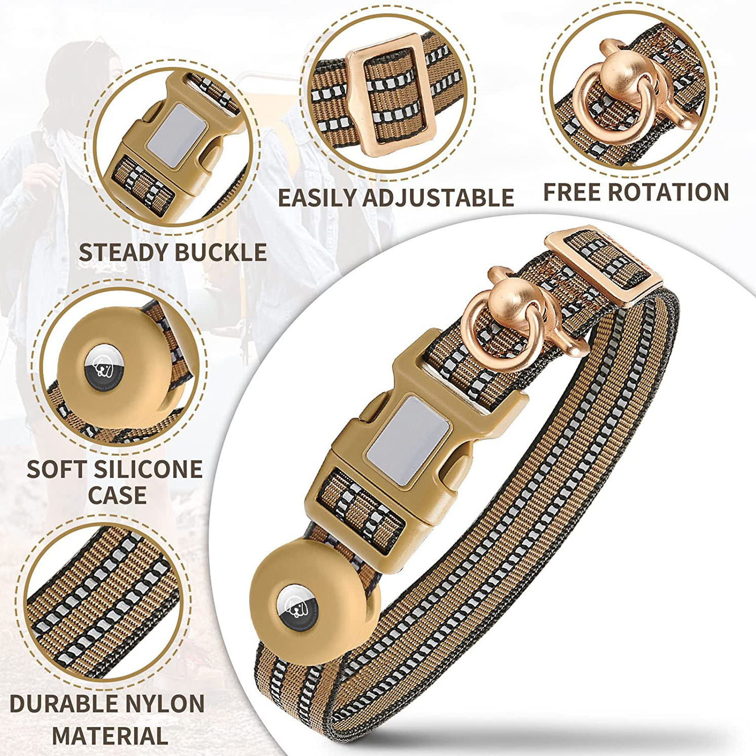 Pet Supplies Fit Silicone Case Anti-lost Dog Collar - Imagen 5