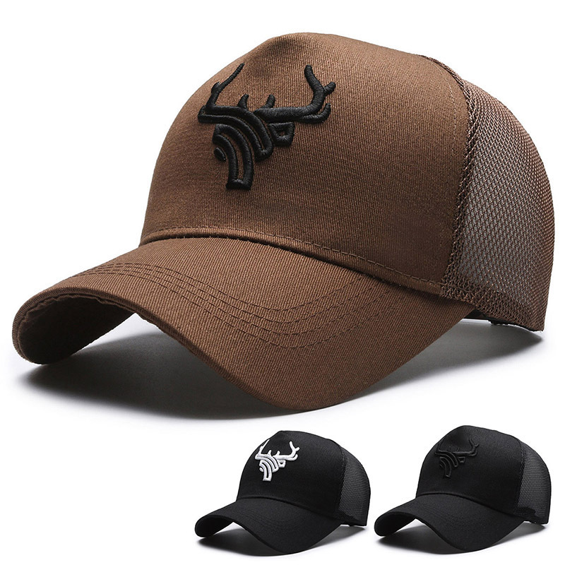 Gorra de béisbol de corona de cabeza de ciervo
