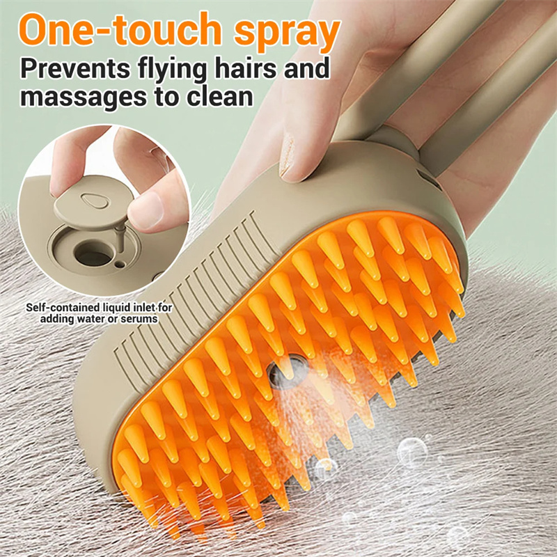 Cat Steam Brush Steamy Dog Brush 3 In 1 Electric Spray Cat Hair Brushes For Massage Pet Grooming Comb Hair Removal Combs Pet Products - Imagen 3