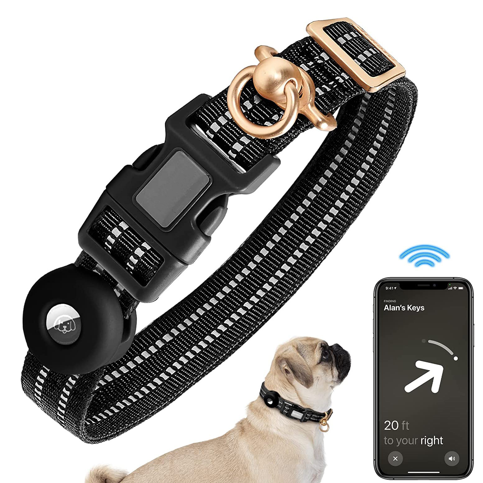 Pet Supplies Fit Silicone Case Anti-lost Dog Collar - Imagen 2