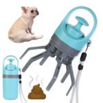 Cuchara portátil ligera para excrementos de perro con dispensador de bolsa
