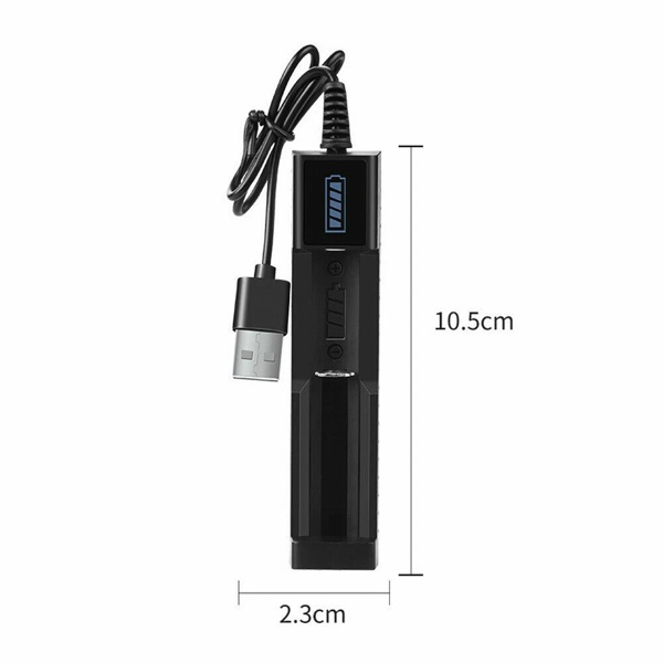 4 PCS3000mAh 18650 Rechargeable Batteries + 1PCS USB Charger Set For Flashlights Headlamp(Logistics Only For USPS.TK/TMEU Only For Self-pickup) - Imagen 4