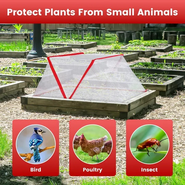 4Pack 31.50×12.99×13.39in Garden Row Accelerator Plants Covers Plant Net Cage Guard Greenhouse Covers Protect Seedling Fruit Vegetable Rows From Frost Animals - Imagen 2