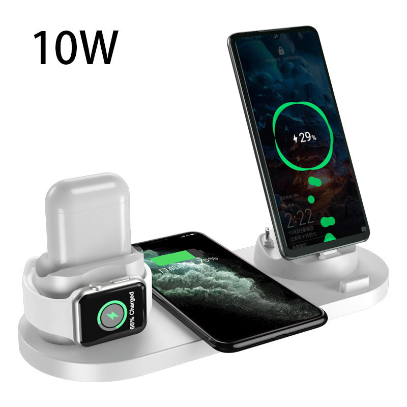 Wireless Charger For IPhone Fast Charger For Phone Fast Charging Pad For Phone Watch 6 In 1 Charging Dock Station - Imagen 6