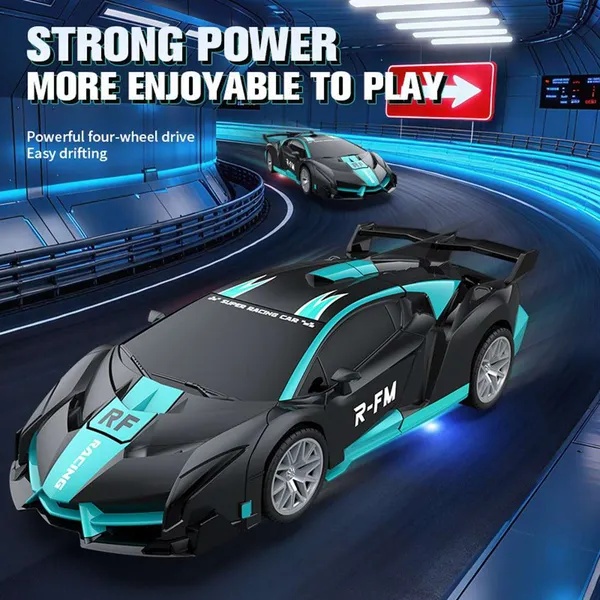 Transforming Car Robot, One-Button Deformation R Or C Toy Car, 1-18 Scale 360' Rotating Drifting, Toys Suitable For Kids Over 3 Years Old, Educational Toys, Children's Day Gift, Birthday - Imagen 2