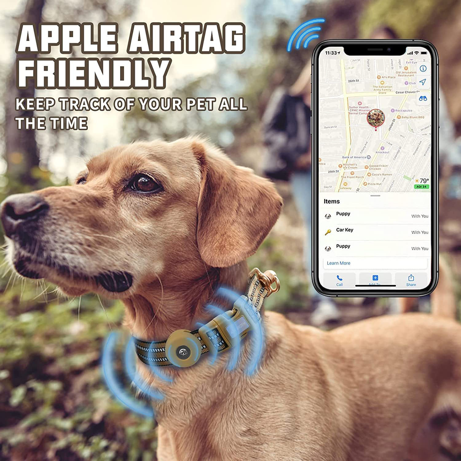 Pet Supplies Fit Silicone Case Anti-lost Dog Collar - Imagen 6