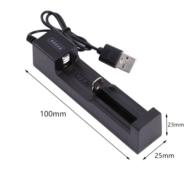4 PCS3000mAh 18650 Rechargeable Batteries + 1PCS USB Charger Set For Flashlights Headlamp(Logistics Only For USPS.TK/TMEU Only For Self-pickup) - Imagen 2