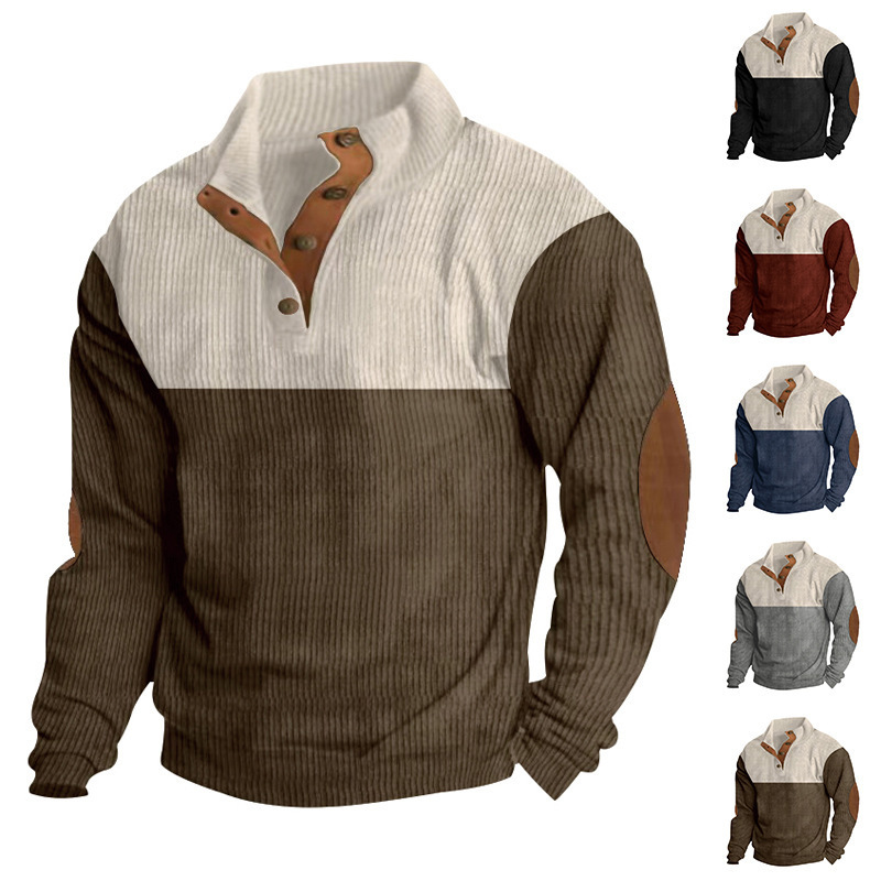 Sudadera informal de manga larga con cuello alto estilo holgado. - Imagen 4