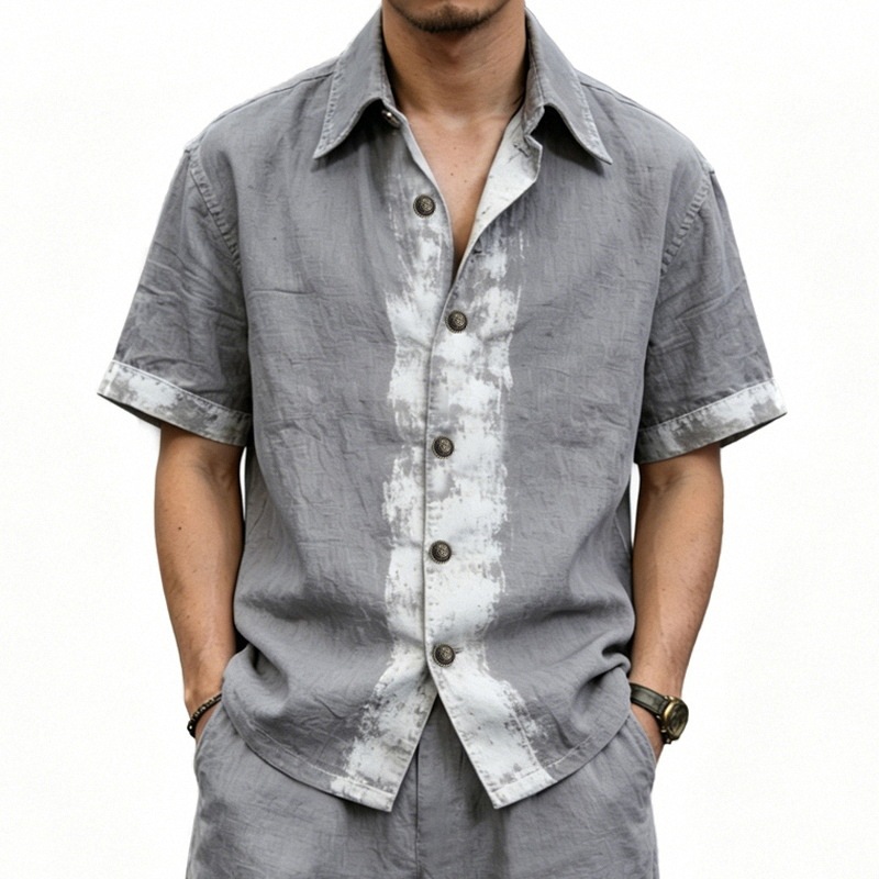 Camisa de solapa retro