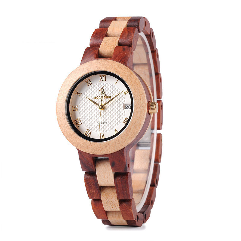 Reloj de cuarzo madera