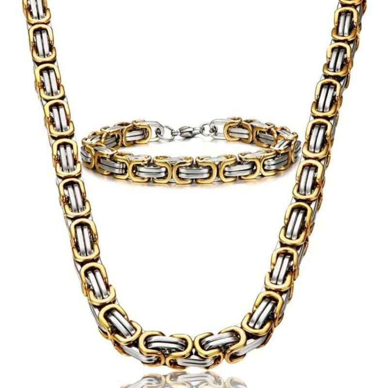 Collar de cadena de acero inoxidable.