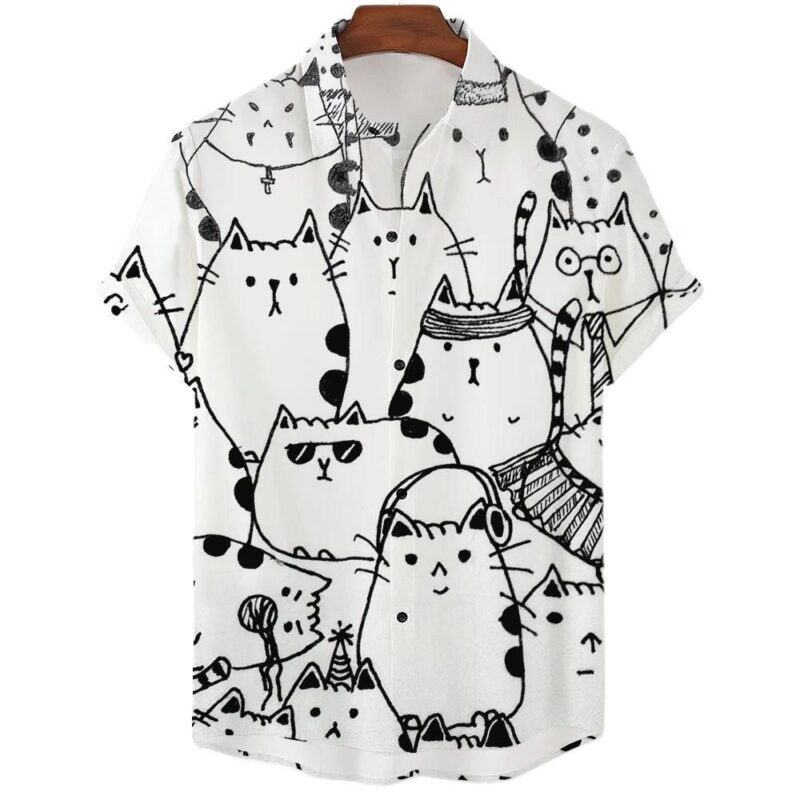 Camisa holgada informal con estampado