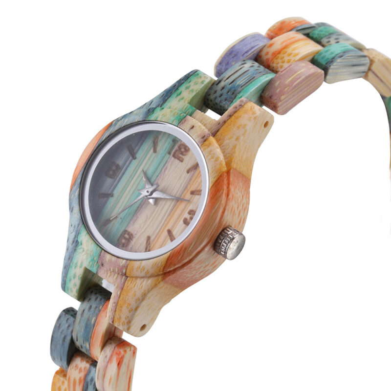 Reloj de cuarzo de bambú