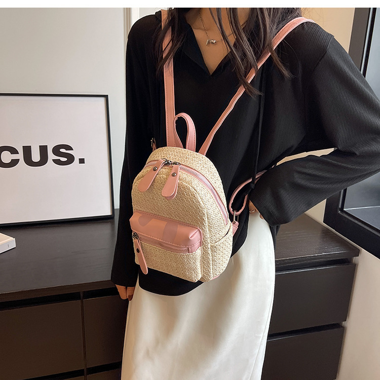 Mochila de paja con diseño especial para mujer - Imagen 5