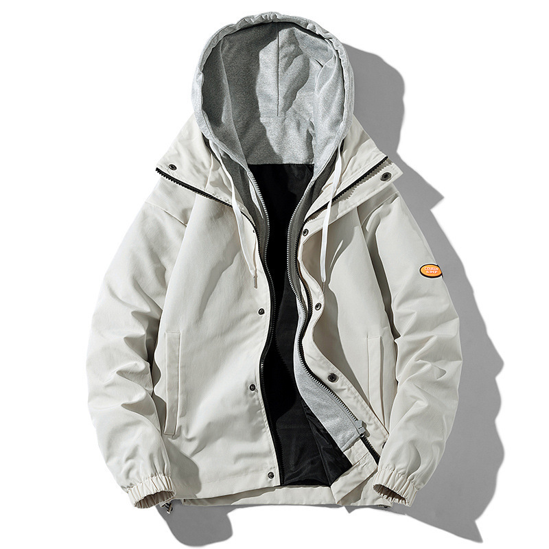 Chaqueta con capucha informal de moda para hombre - Imagen 2