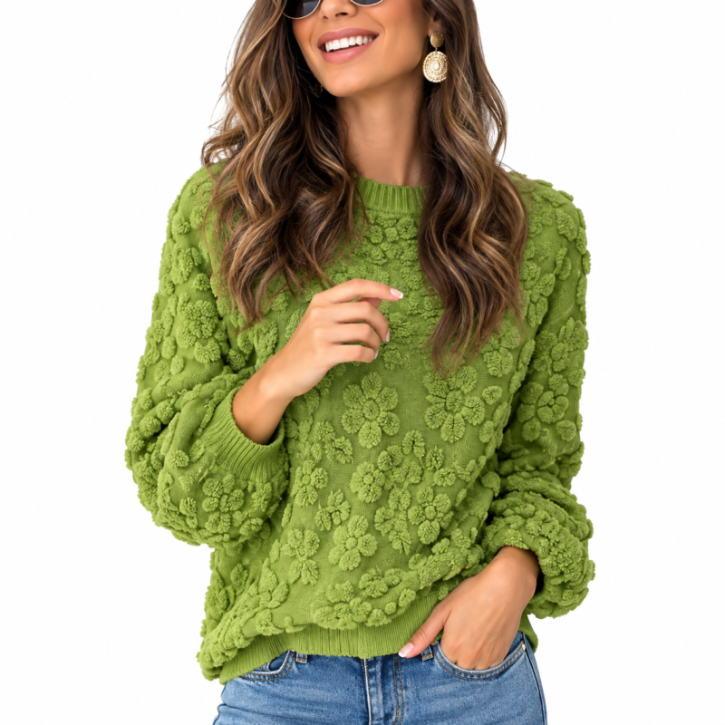 Camisa de encaje hueca para ropa de mujer.