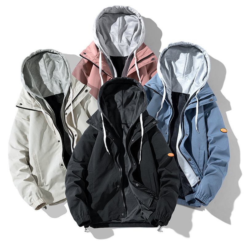 Chaqueta con capucha informal de moda para hombre - Imagen 8