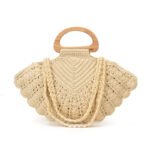 Bolso de concha manual de tejido hueco