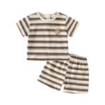Conjunto de dos piezas a rayas para bebé niño