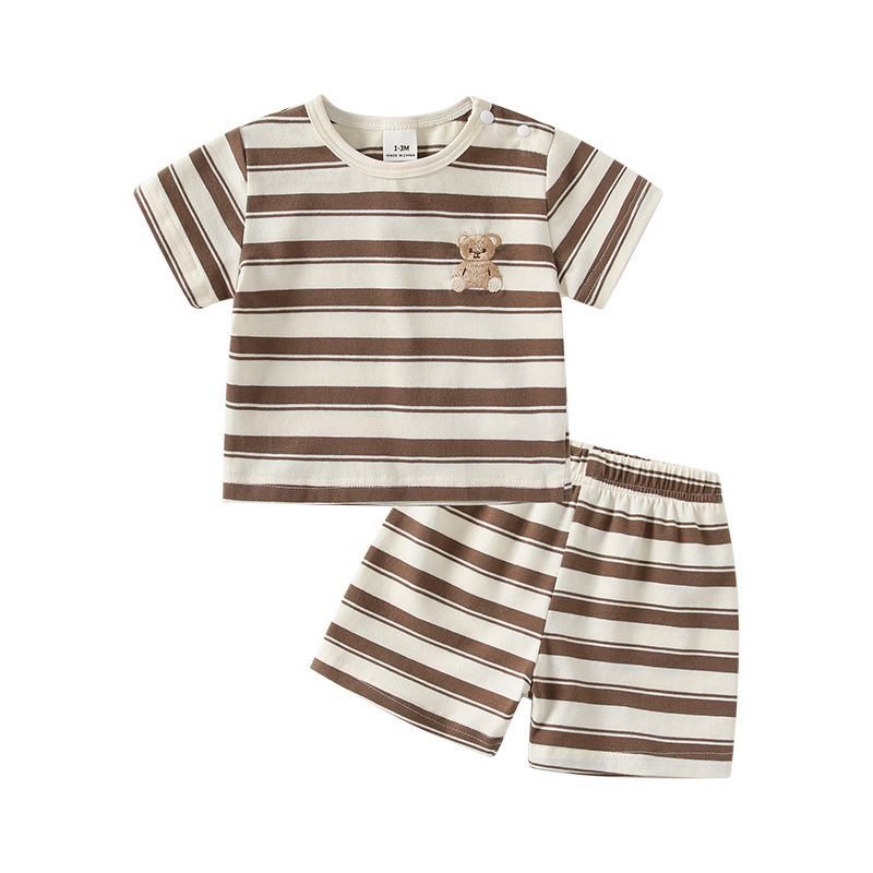 Conjunto de dos piezas a rayas para bebé niño