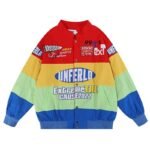 Chaqueta de hombre holgada informal con solapa de bloques de color