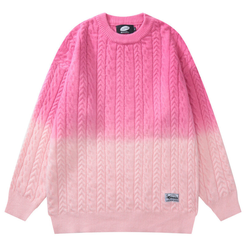 Jersey con degradado de color contrastante, look masculino, look holgado