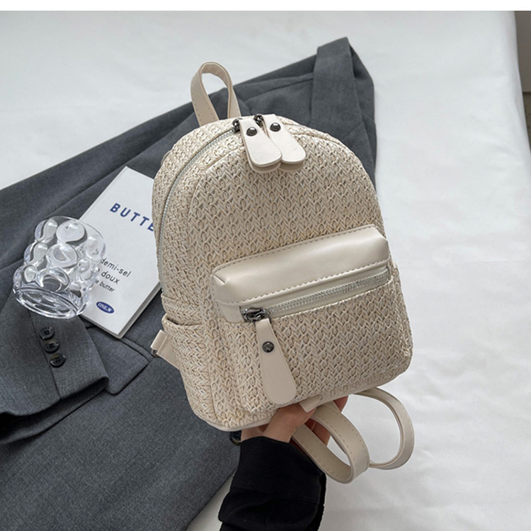 Mochila de paja con diseño especial para mujer - Imagen 4