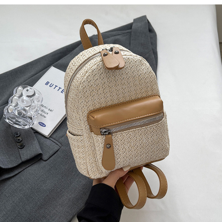 Mochila de paja con diseño especial para mujer - Imagen 6