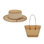 Set de sombrero de paja y bolso