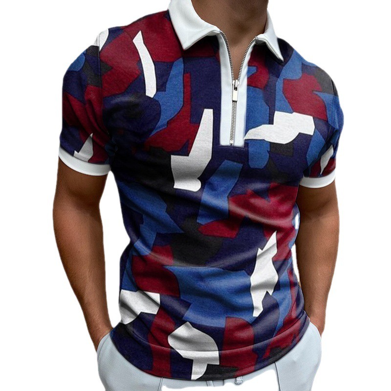 Camiseta informal de manga corta con estampado para hombre