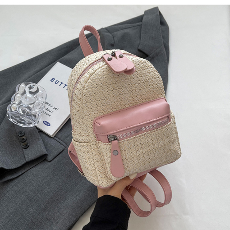 Mochila de paja con diseño especial para mujer - Imagen 7