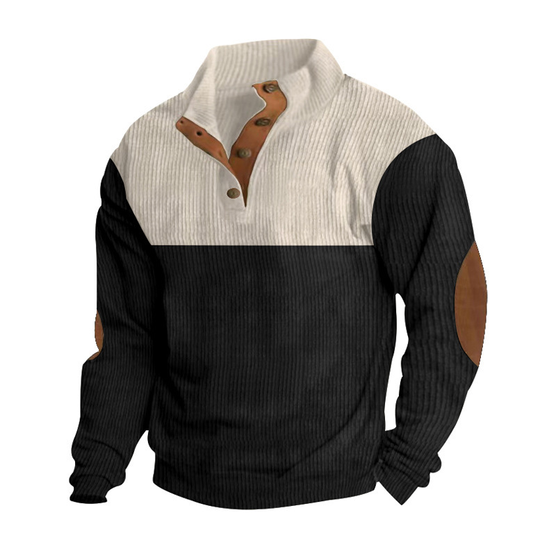 Sudadera informal de manga larga con cuello alto estilo holgado. - Imagen 2