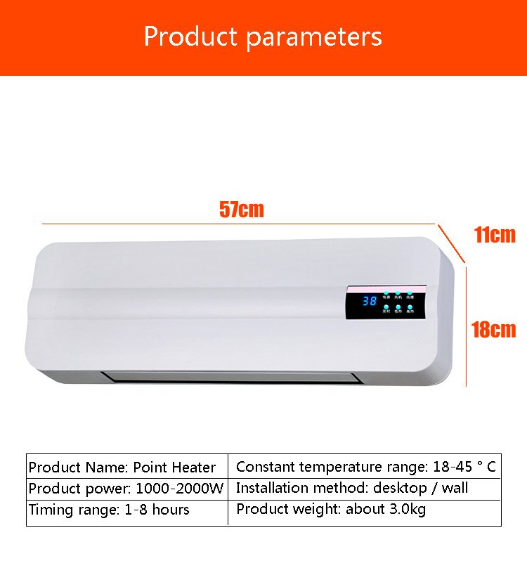 Waterproof Wall-mounted Heater, Household Heater Bathroom - Imagen 5