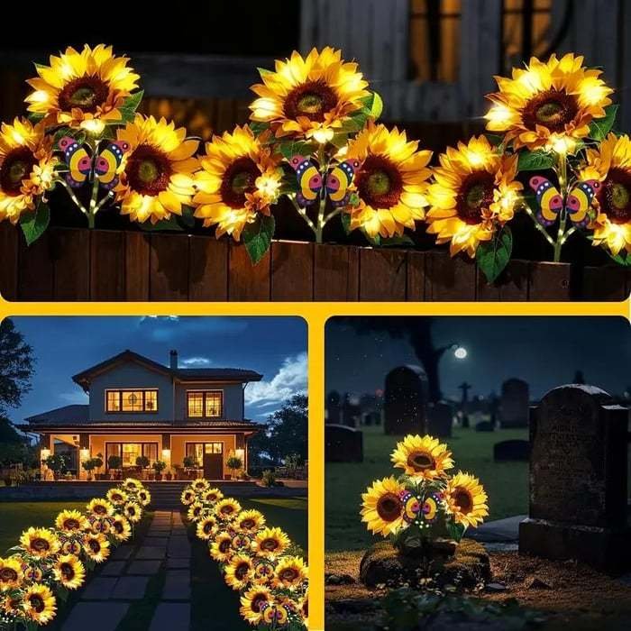Luces solares girasoles - Imagen 5
