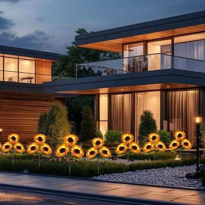 Luces solares girasoles - Imagen 4