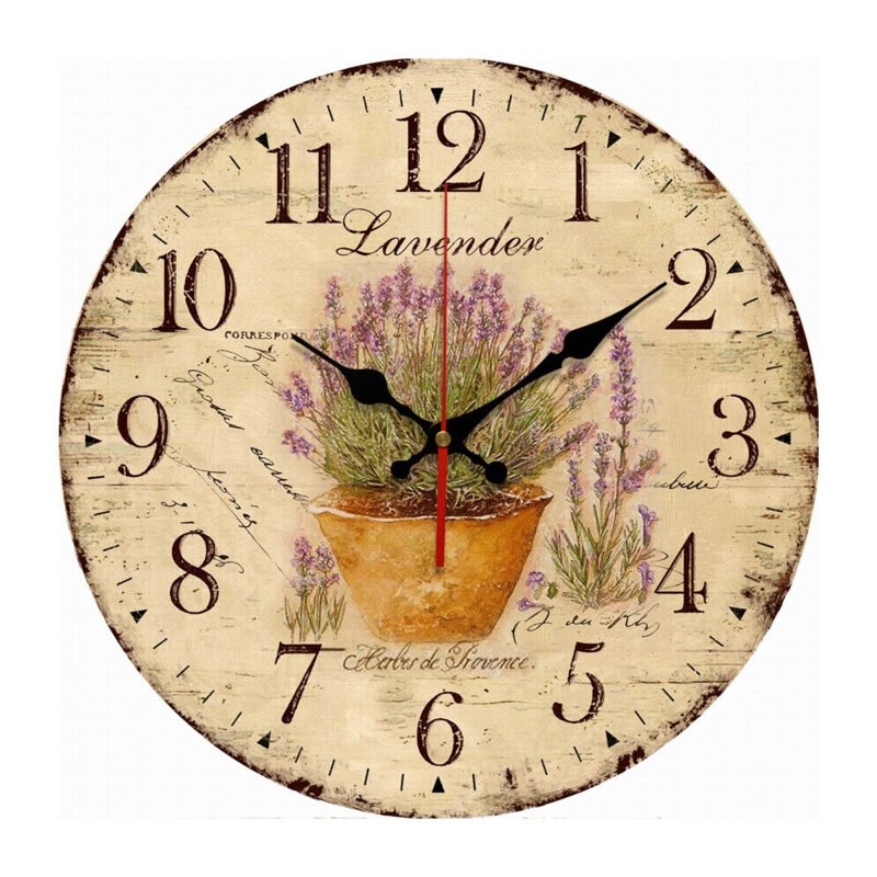 Reloj de pared de madera