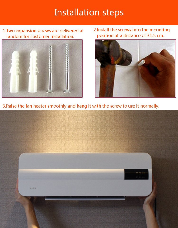 Waterproof Wall-mounted Heater, Household Heater Bathroom - Imagen 6