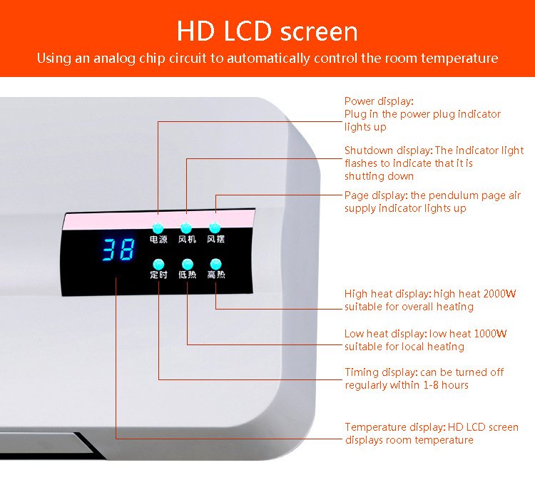 Waterproof Wall-mounted Heater, Household Heater Bathroom - Imagen 7