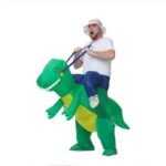 Traje inflable de dinosaurio