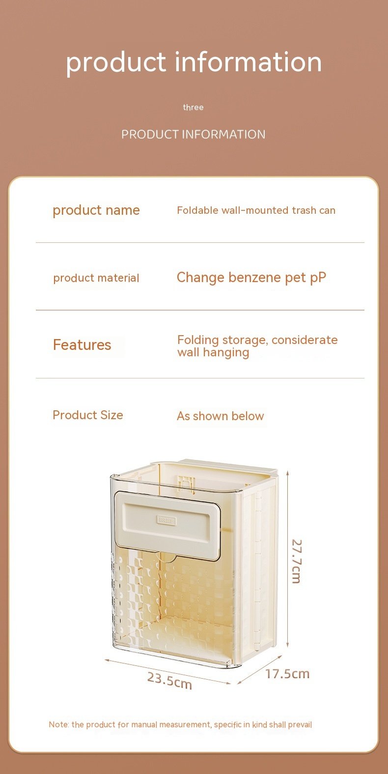 Cubo de basura plegable - Imagen 3