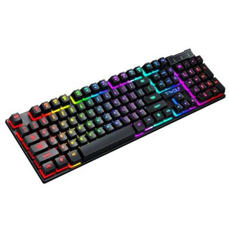 Teclado con cable USB luminoso