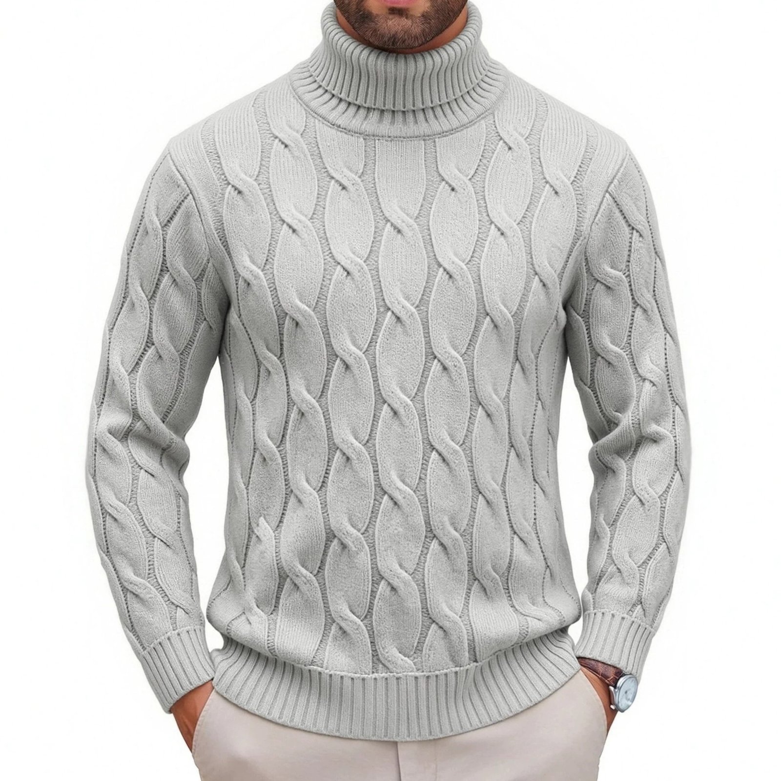 Jersey de cuello alto holgado