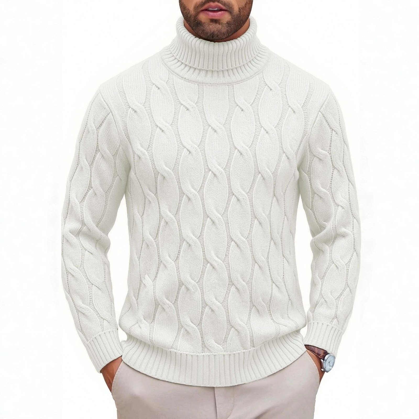 Jersey de cuello alto holgado - Imagen 10