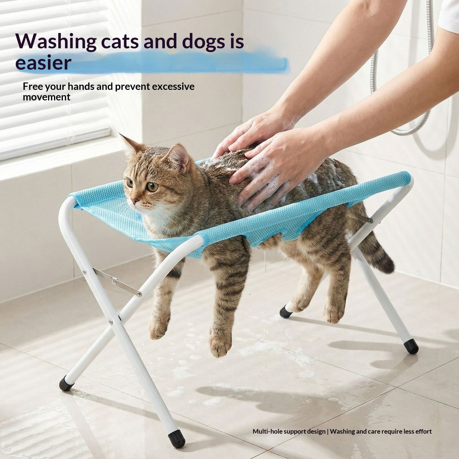 Soporte plegable para baño para mascotas - Imagen 6