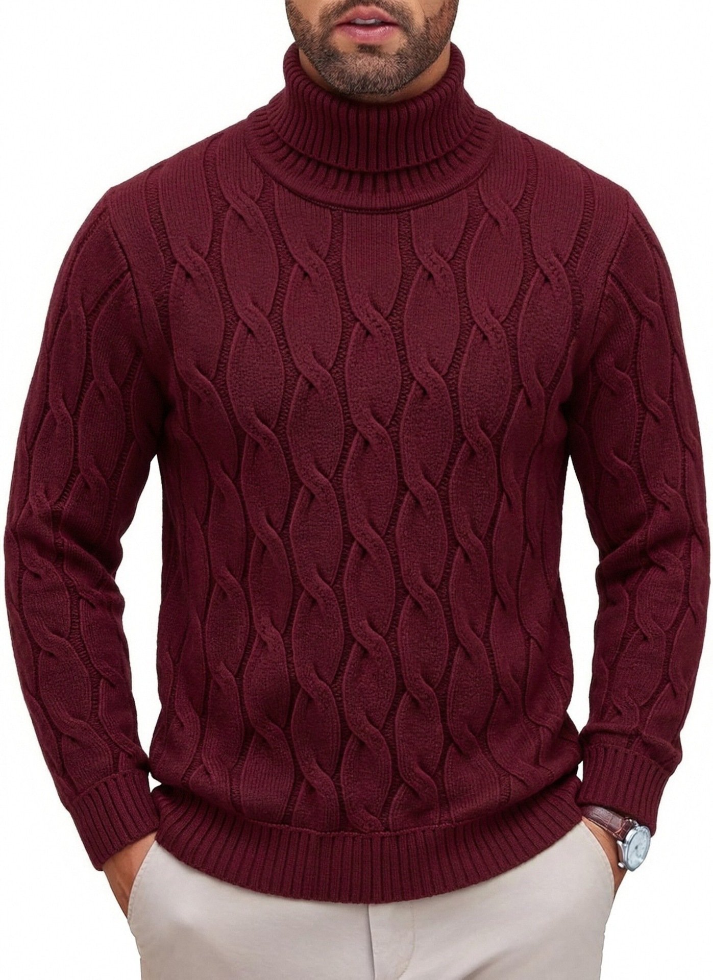 Jersey de cuello alto holgado - Imagen 4