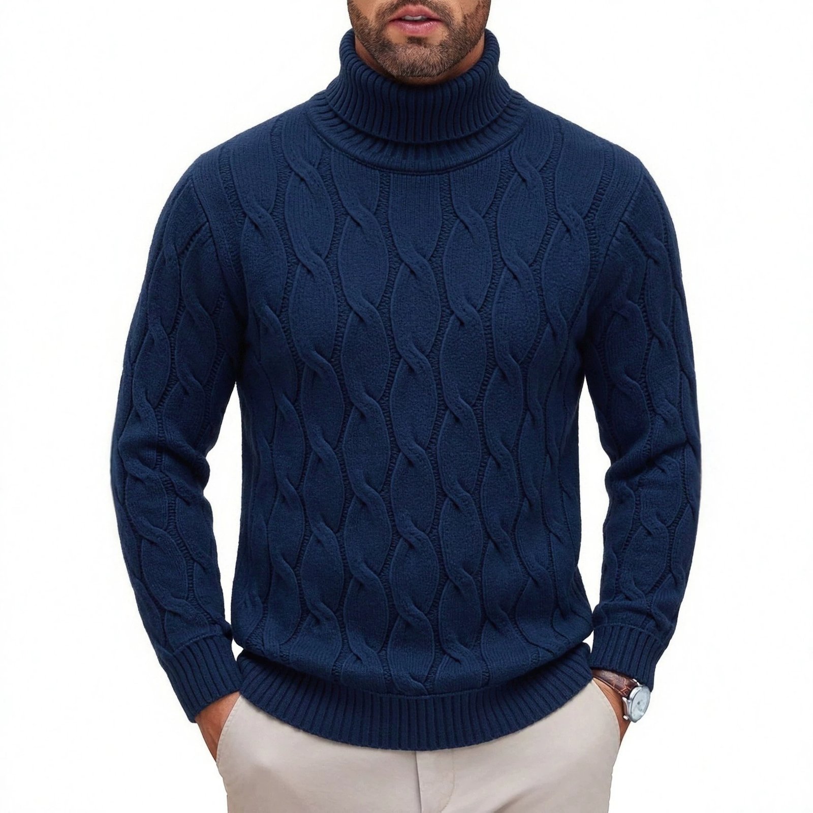 Jersey de cuello alto holgado - Imagen 3
