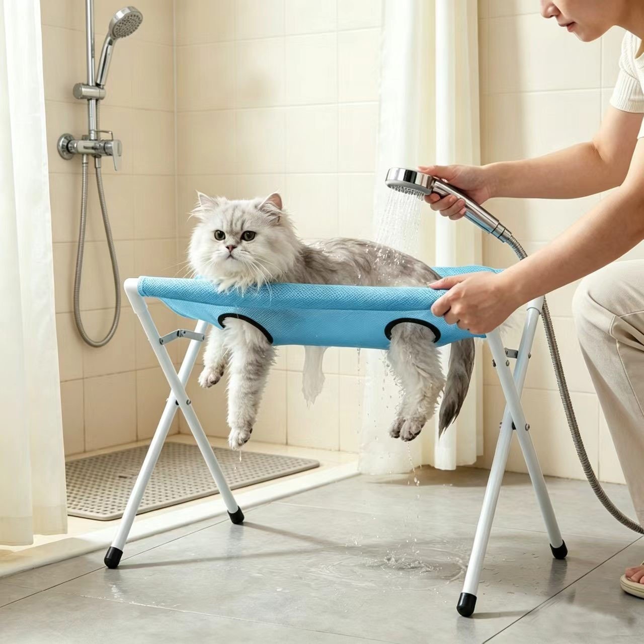 Soporte plegable para baño para mascotas - Imagen 7