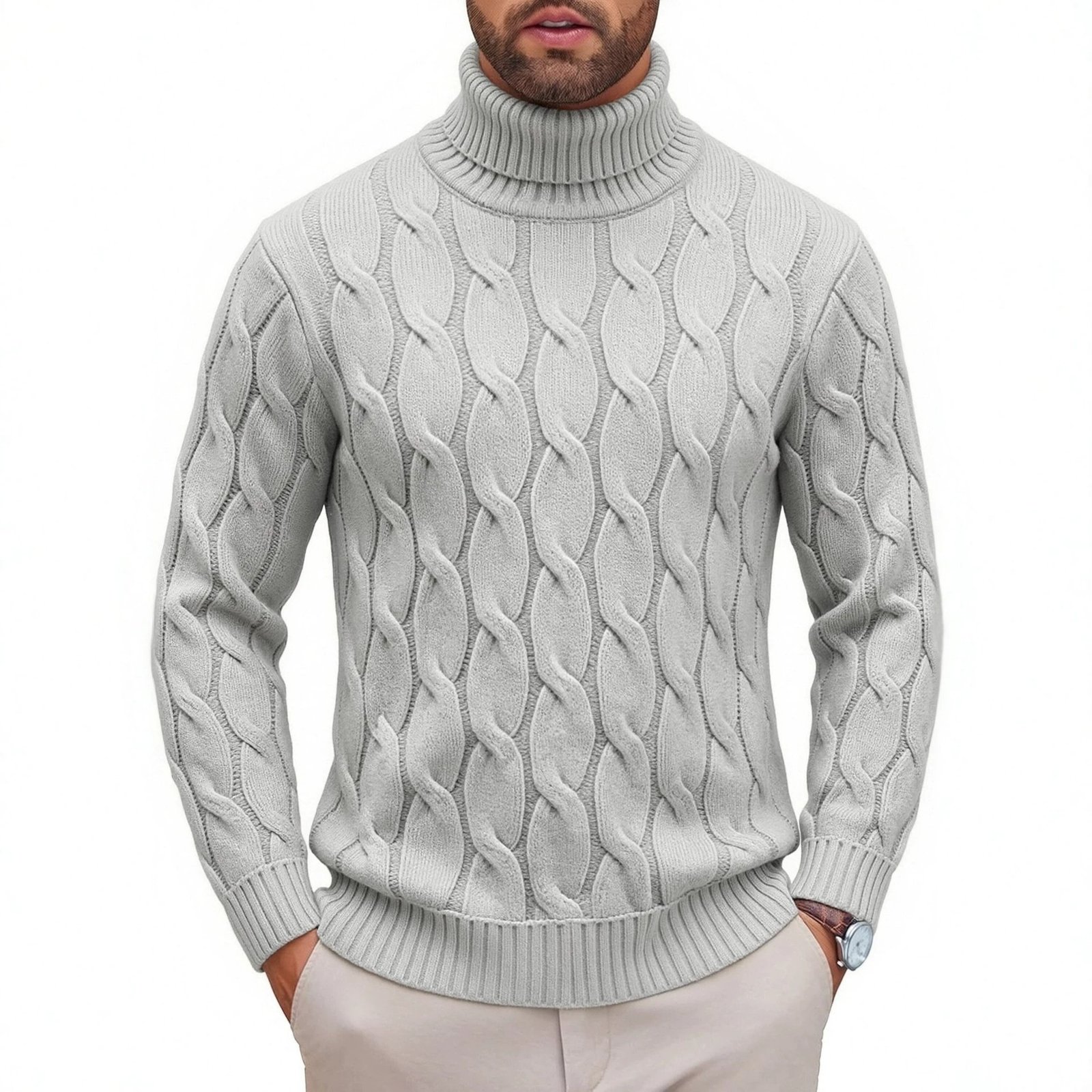Jersey de cuello alto holgado - Imagen 5