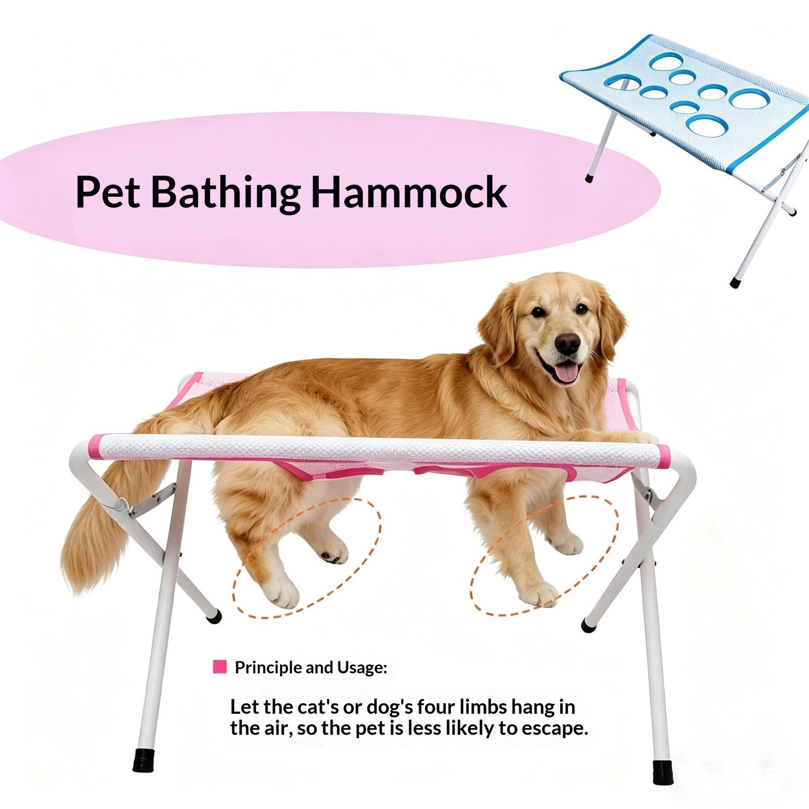 Soporte plegable para baño para mascotas - Imagen 2